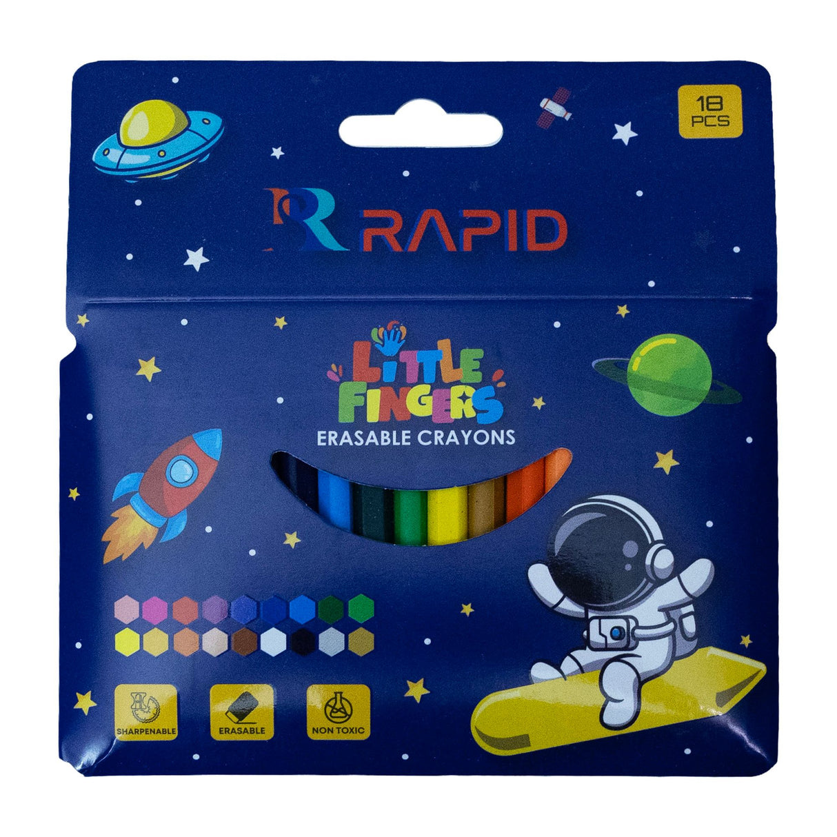 Rapid Erasable Crayons X 18