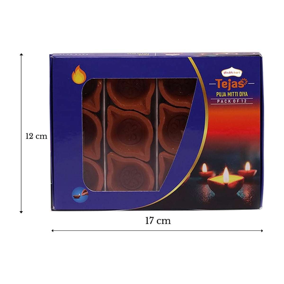 Tejas Clay Diya x12