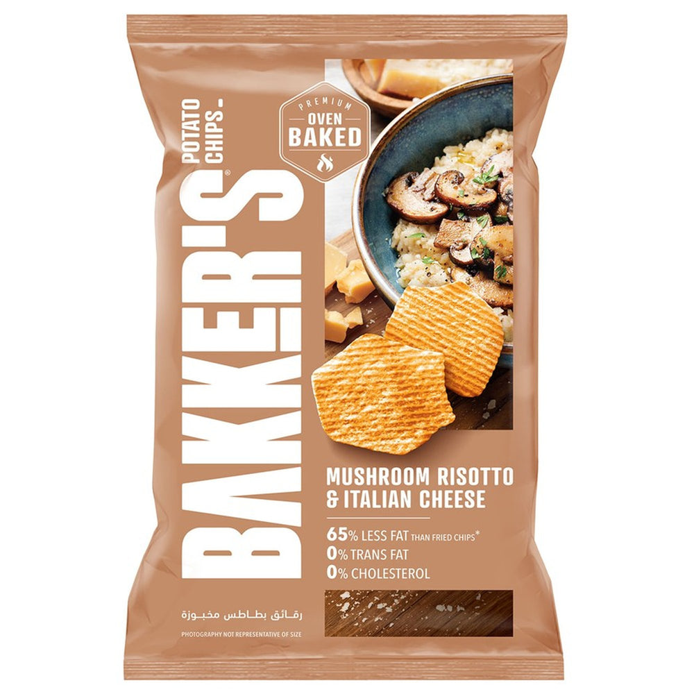 Bakker's Chips 120 G Mushroom Risotto&Italian Cheese