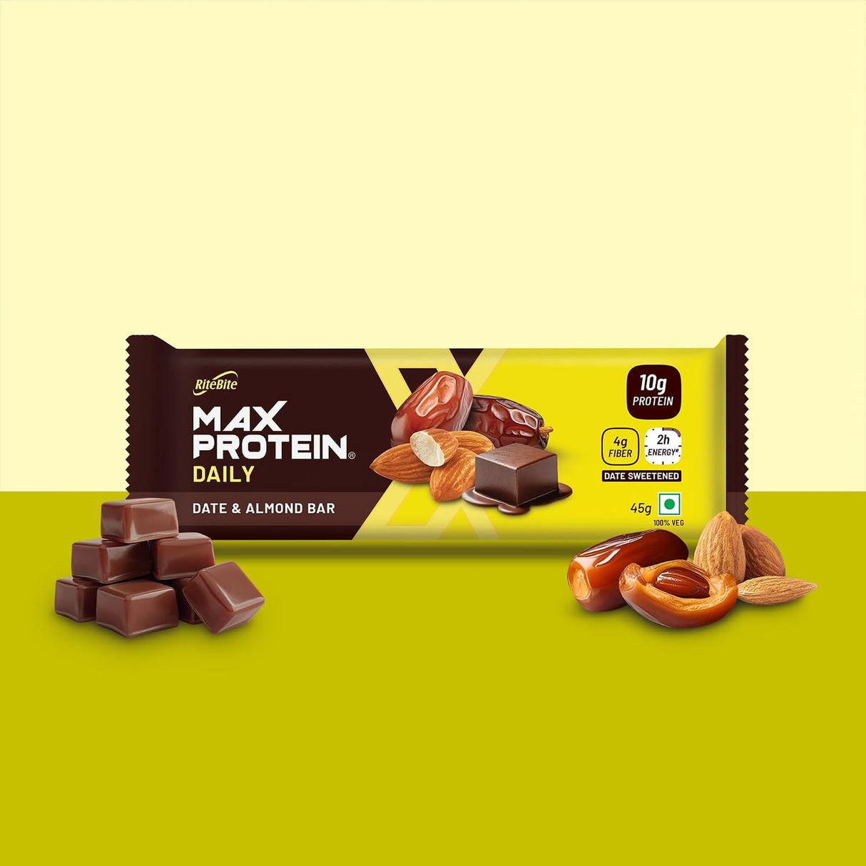RiteBite Max Protein Daily Date & Almond Bar 45g