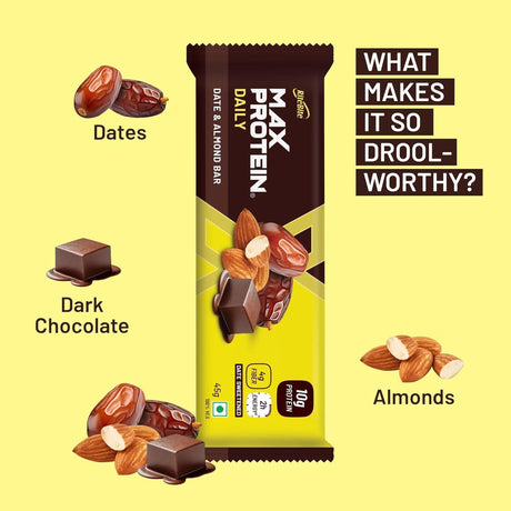 RiteBite Max Protein Daily Date & Almond Bar 45g