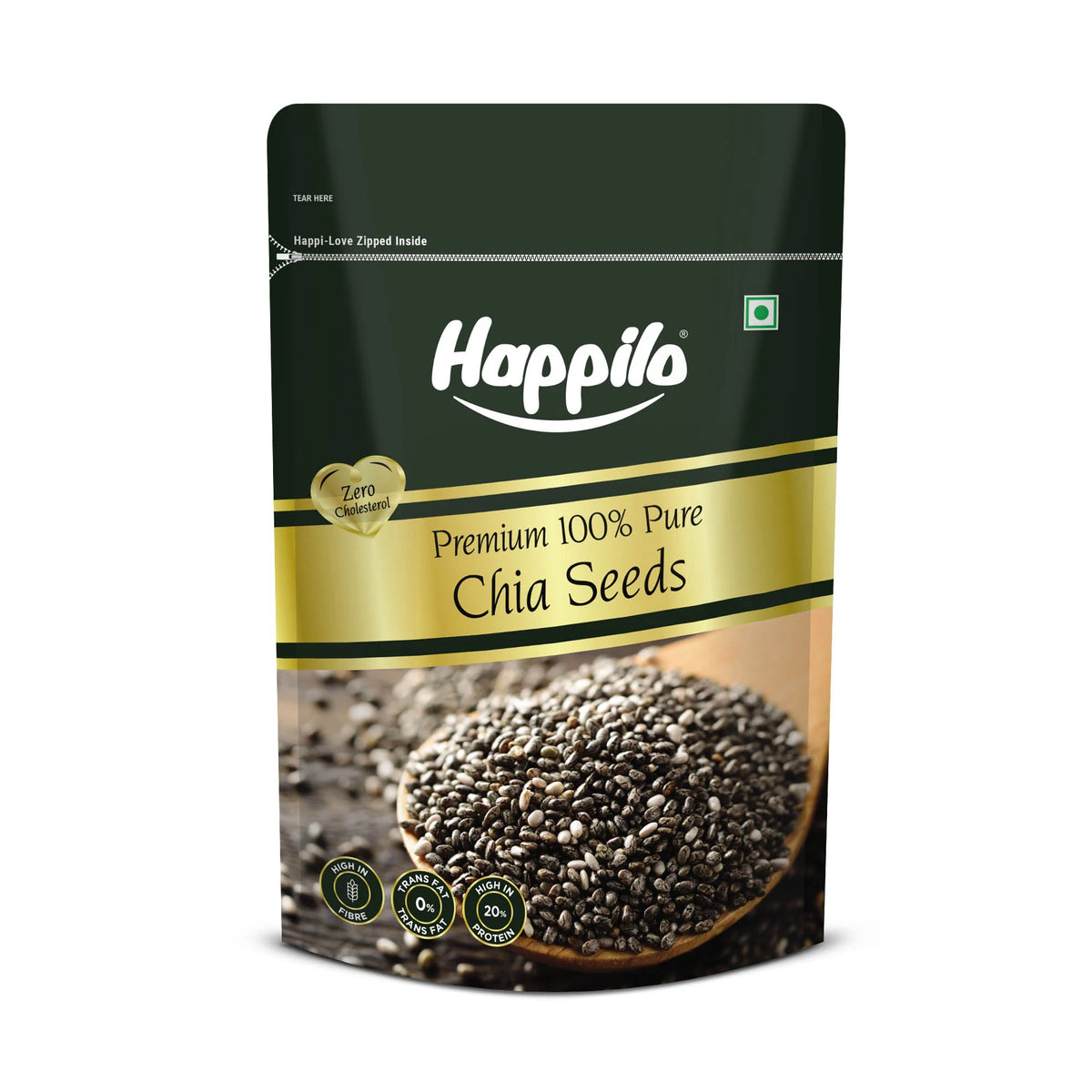 HAPPILO PREMIUM RAW CHIA SEEDS 250G