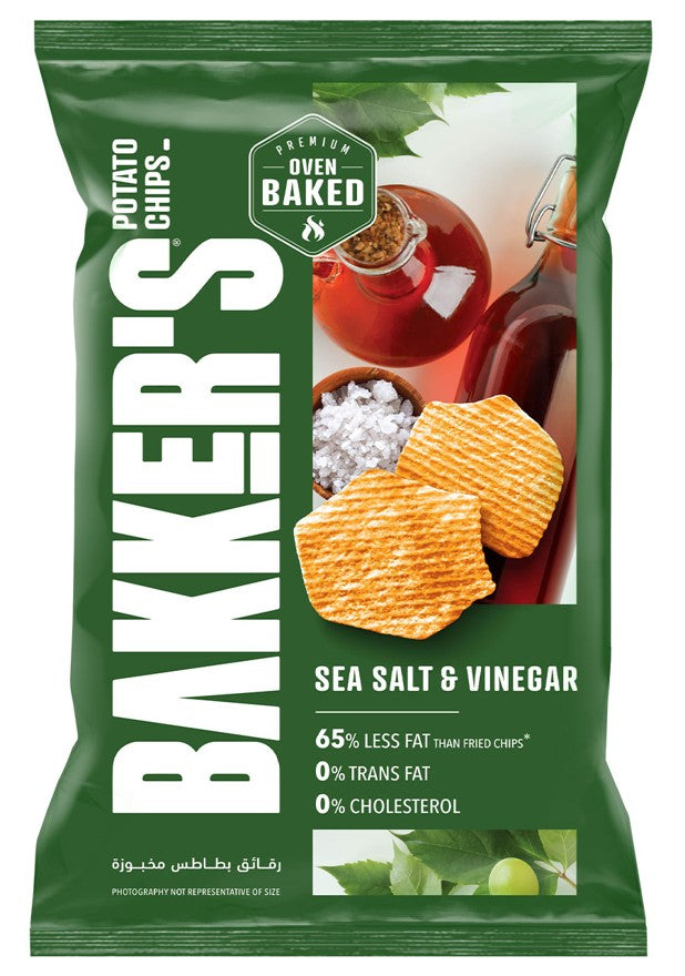 BAKKER'S CHIPS 120 G SEA SALT & VINEGAR
