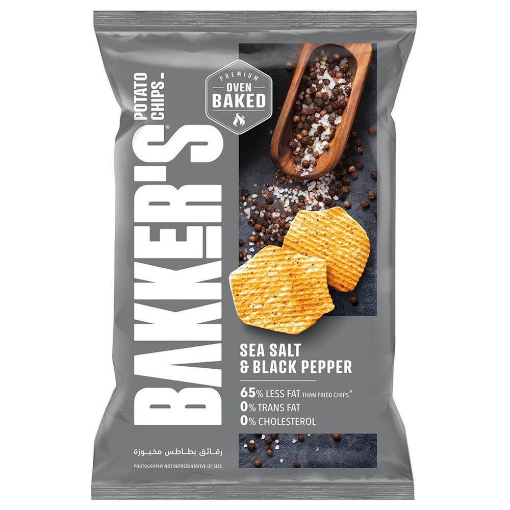 Bakker's Chips 120 G Sea Salt & Black Pepper