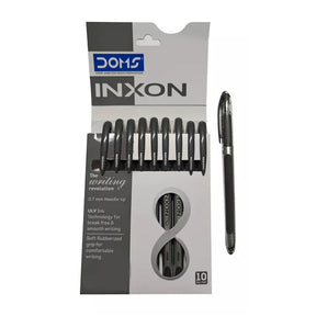 Doms Inxon Ball Pen 0.7mm X 10 Black