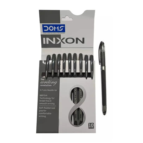 Doms Inxon Ball Pen 0.7mm X 10 Black