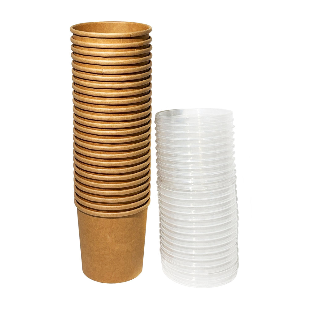 Rapid Paper Cup With Lid 16oz x25