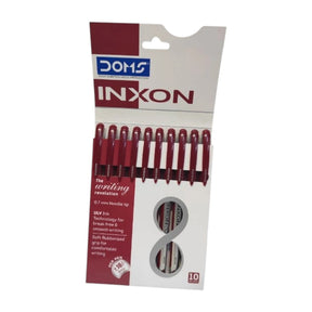 Doms Inxon Ball Pen 0.7mm X 10 Red
