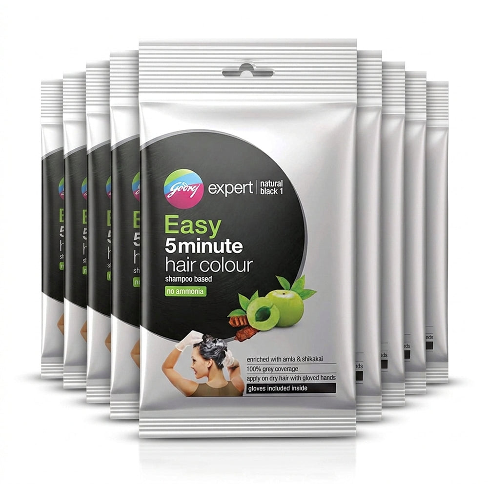 Godrej Easy 5 Minute Natural Black Hair Dye Multi-Pack