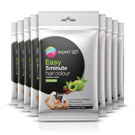 Godrej Easy 5 Minute Natural Black Hair Dye Multi-Pack