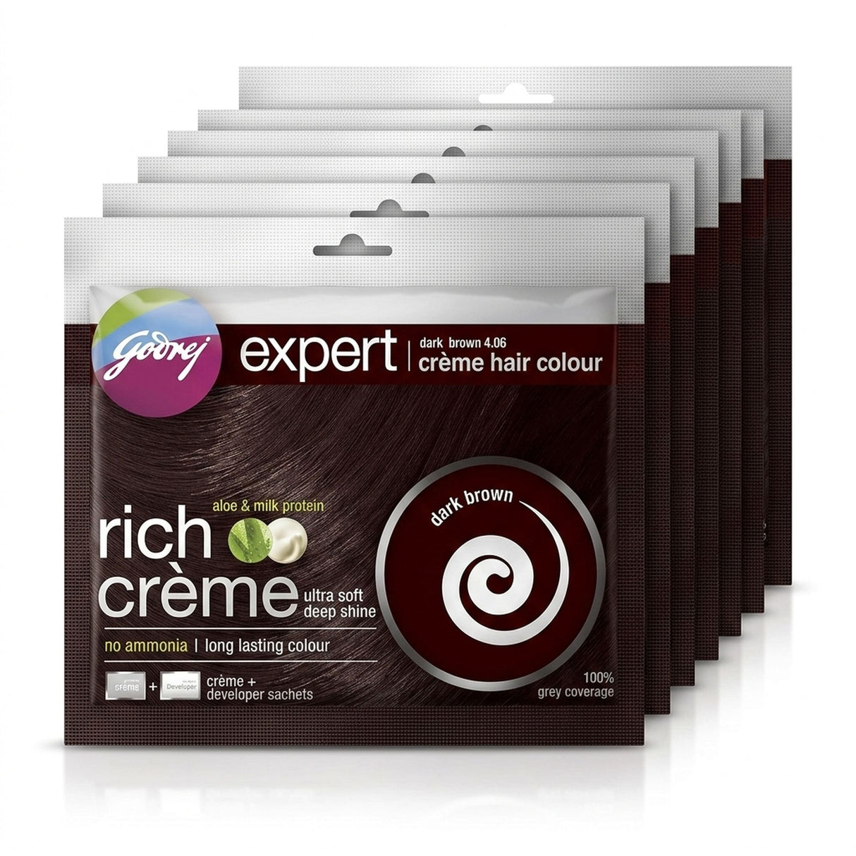 Godrej Expert Rich Cream Hair Colour Dark Brown Multi-Pack