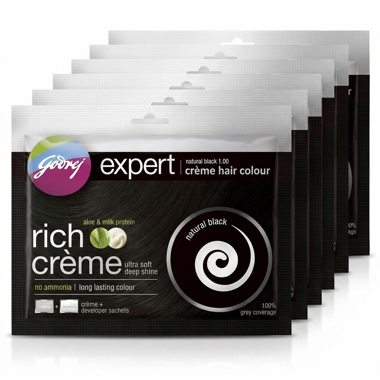 Godrej Expert Rich Cream Hair Colour Natural Black Multi-Pack
