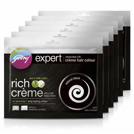 Godrej Expert Rich Cream Hair Colour Natural Black Multi-Pack