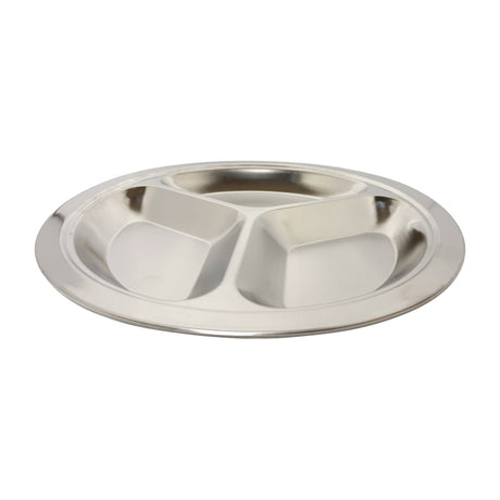 Rapid Stainless Steel Divided Plate Round 24cm