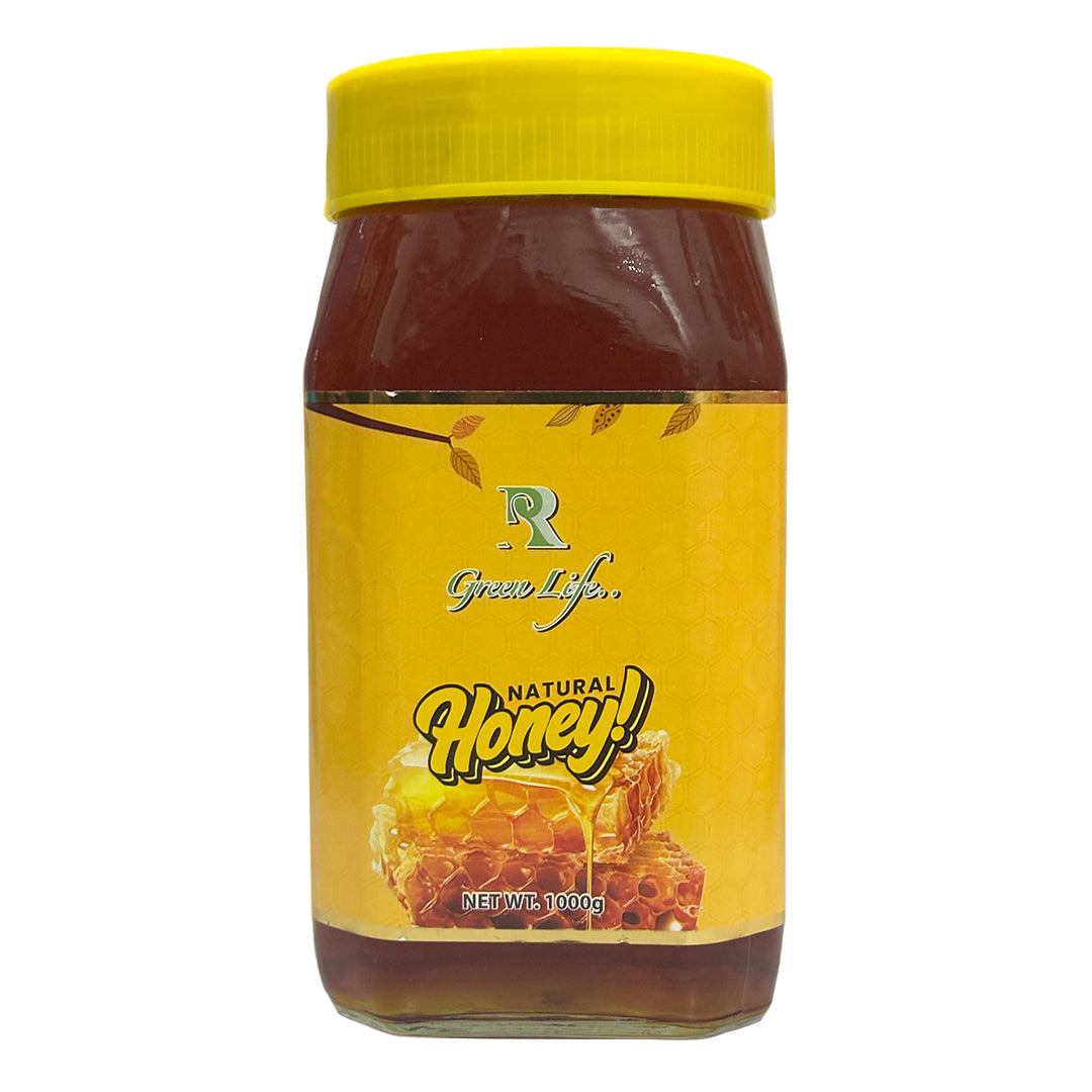 Green Life Natural Honey Square Glass Jar 1kg
