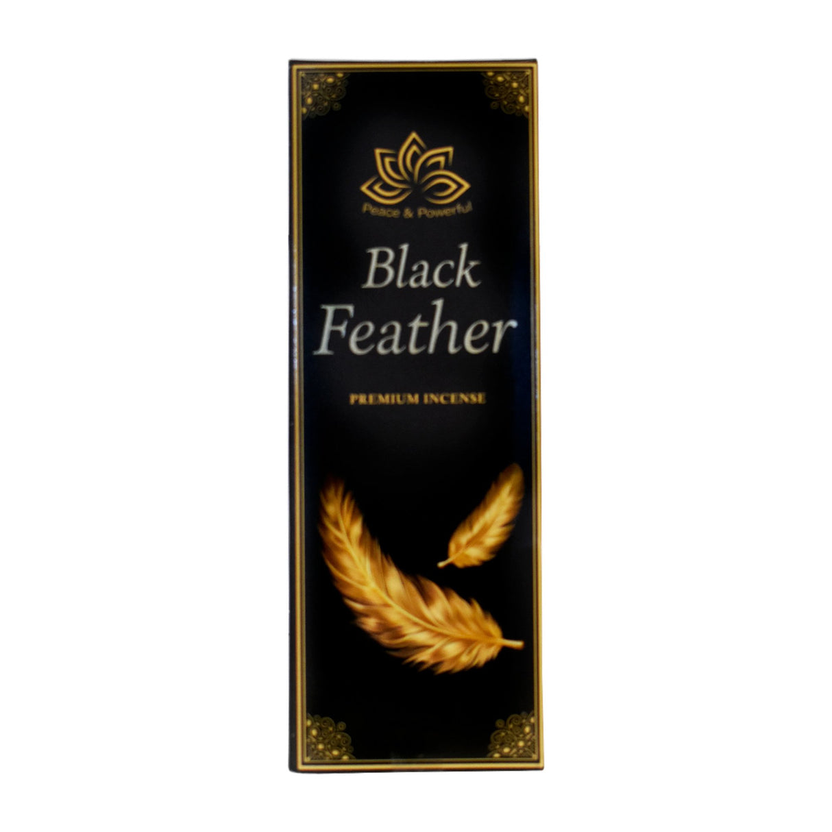 Peace & Powerful Black Feather Large