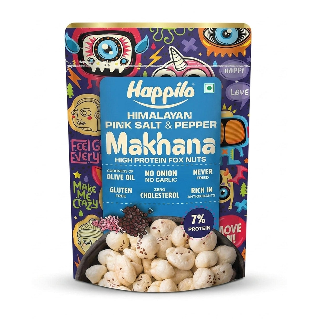 Happilo Makhana Himalayan Salt & Pepper 55g