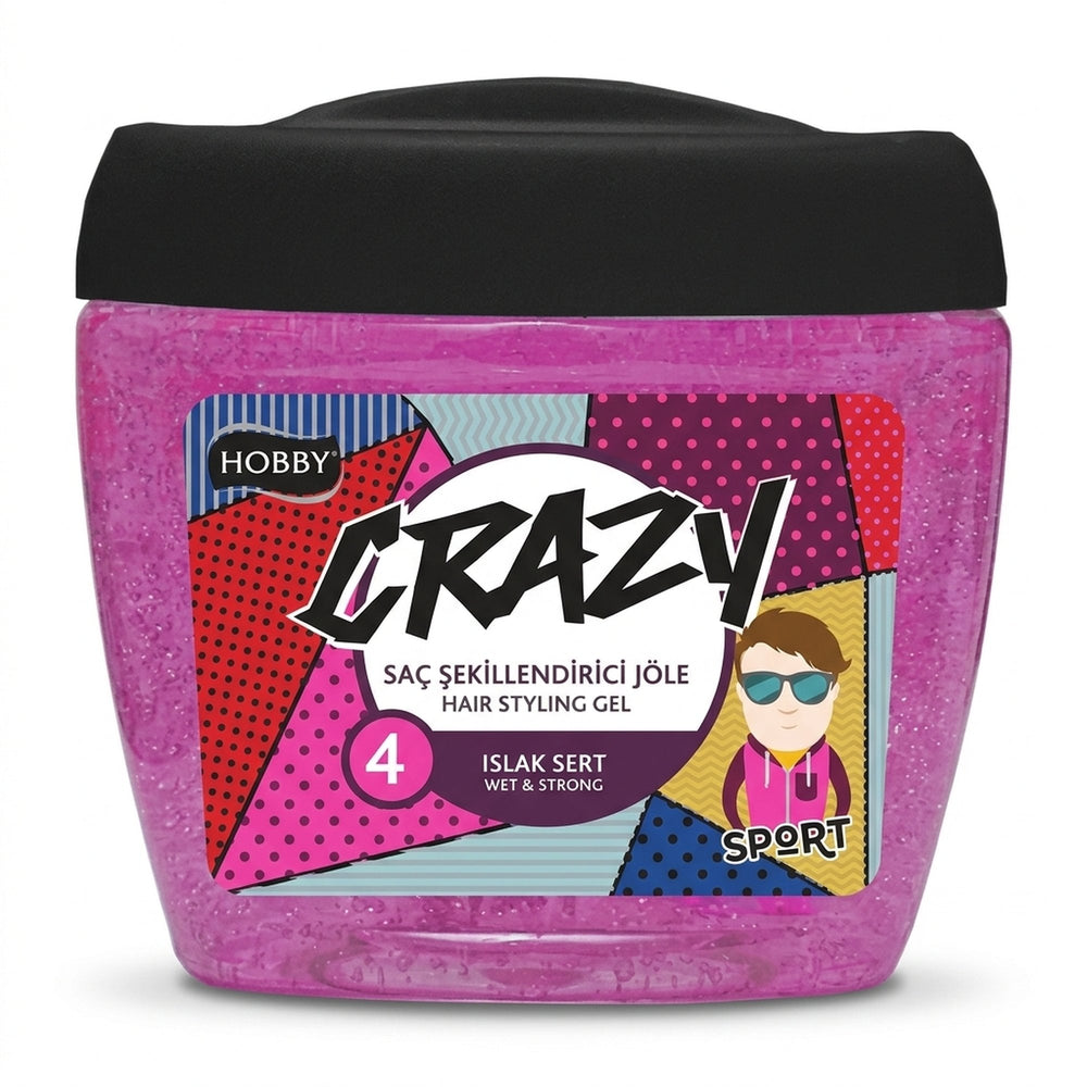 HOBBY HAIR GEL CRAZY 700 ML WET&STRONG