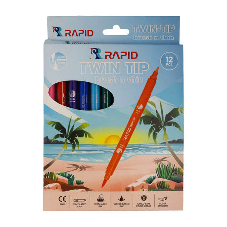 Rapid Marker Twin (Brush & Thin) X 12