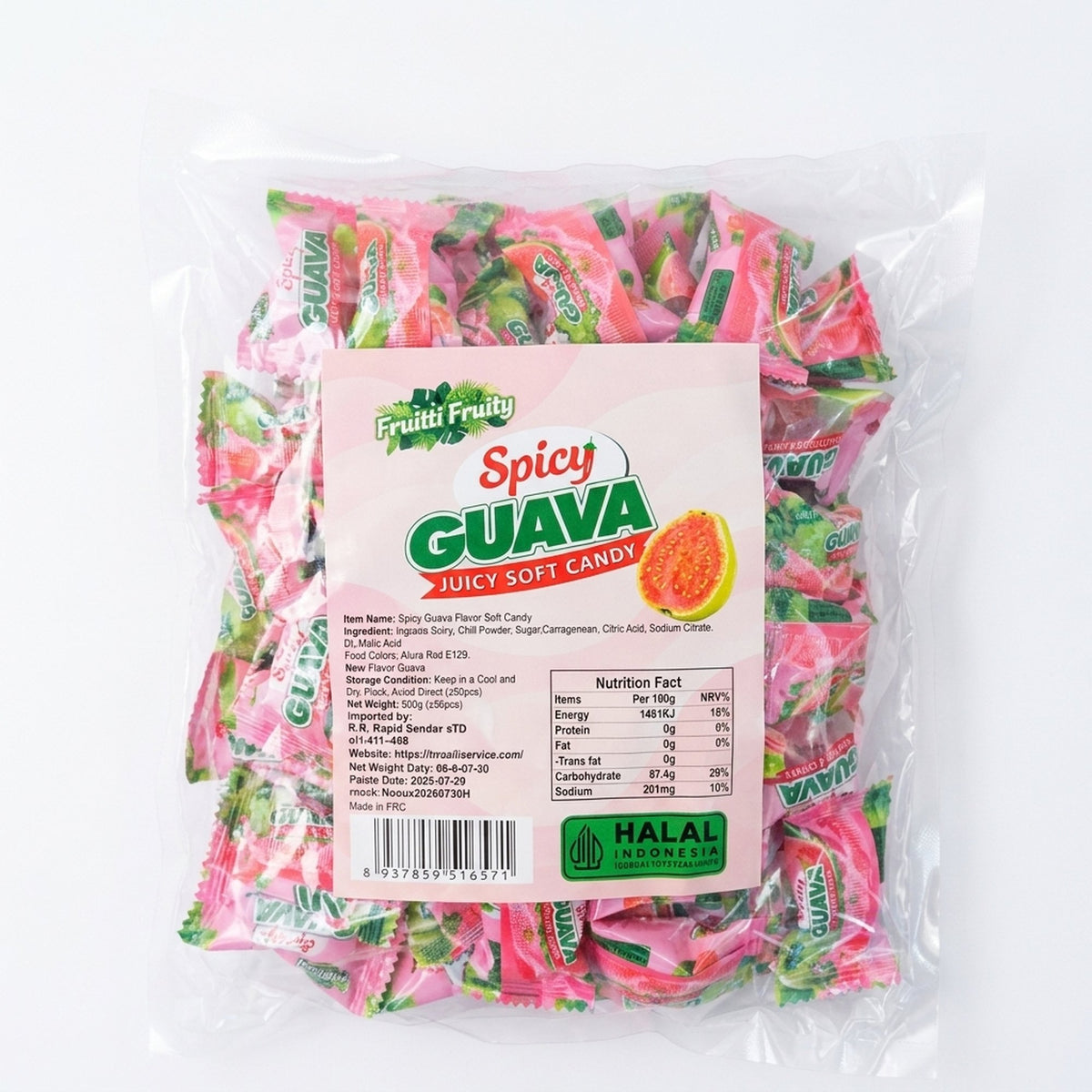 Fruitti Fruity Spicy Guava Candy 500g