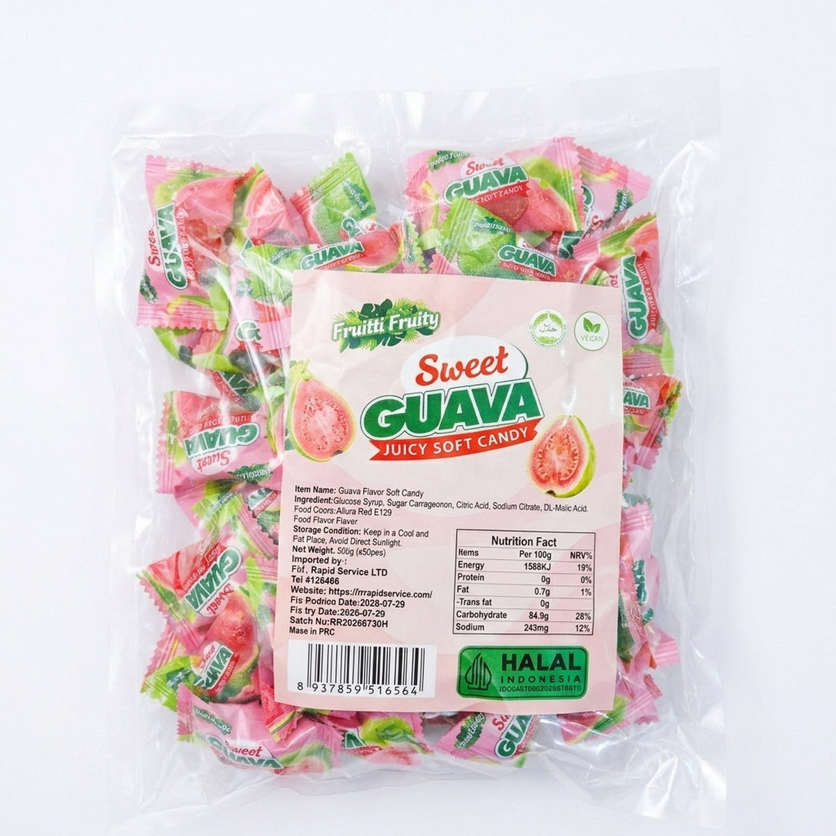Fruitti Fruity Sweet Guava Candy 500g