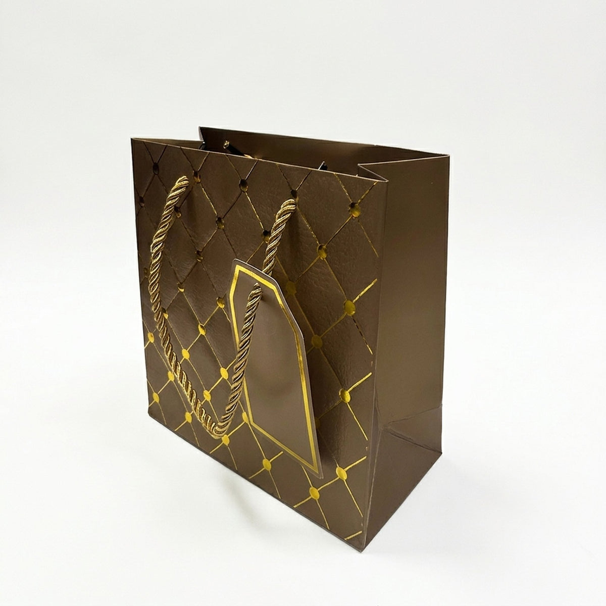 Rapid Embossed Paper Gift Bag Small - Bronze