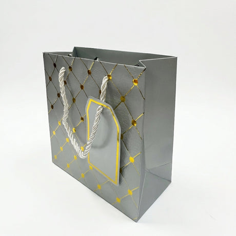 Rapid Embossed Paper Gift Bag Small - Silver