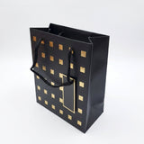 Rapid Embossed Paper Gift Bag Medium Black & Gold - side